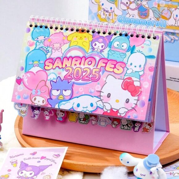 Sanrio Sanrio 2025 New Edition Calendar & Creative Memo Pad Desk Décor - Picture 1 of 1
